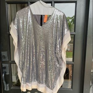 Silver sequined dress